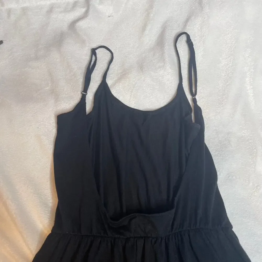 ONeill Womens Black Crochet Lace Hem Mini Sun Dress XS Adjustable Straps‎ Boho